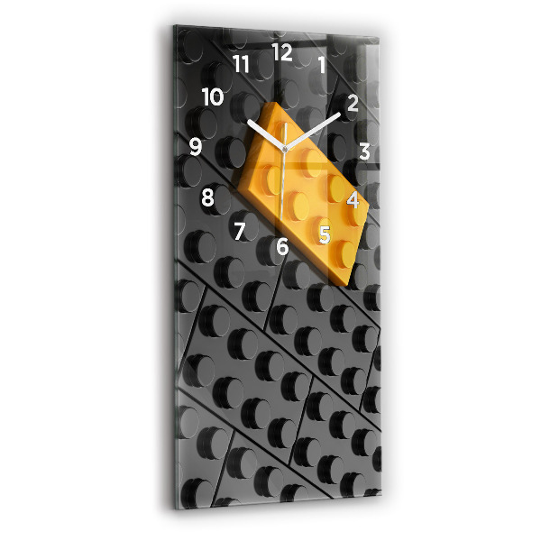 Modern vertical wall clock Toy blocks