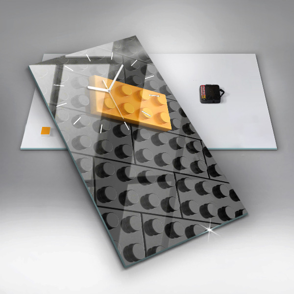 Modern vertical wall clock Toy blocks