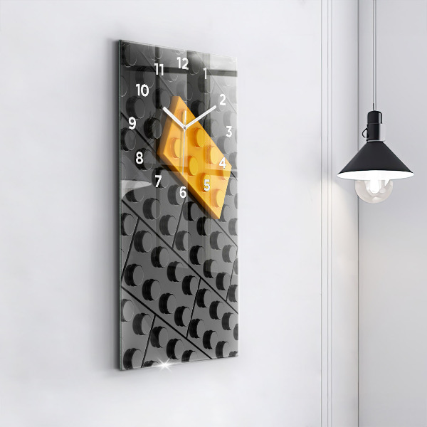 Modern vertical wall clock Toy blocks