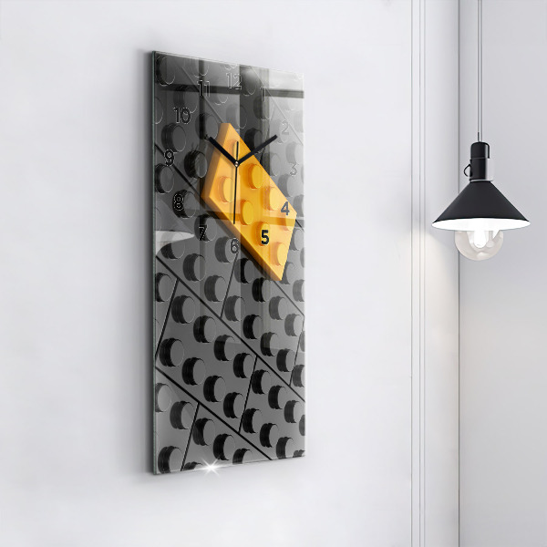 Modern vertical wall clock Toy blocks