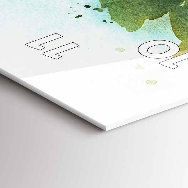 Modern vertical wall clock Visualization of Nature