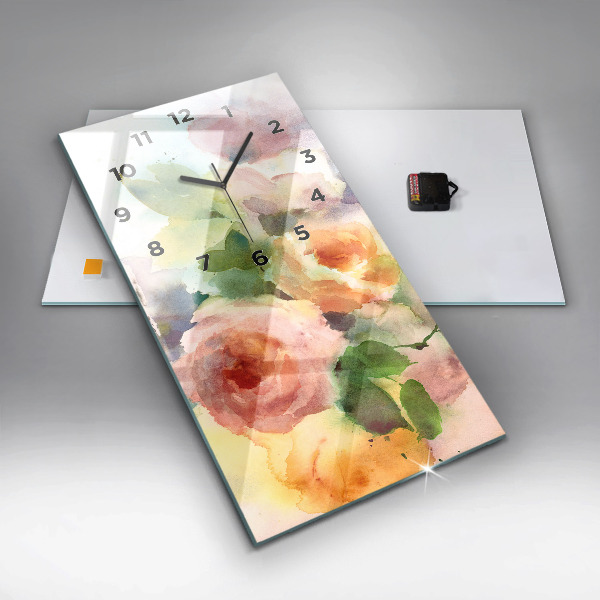 Modern vertical wall clock Visualization of Nature