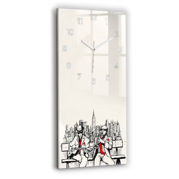 Modern vertical wall clock Jazz in New York
