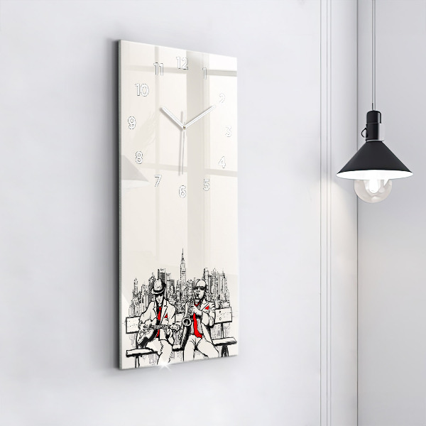 Modern vertical wall clock Jazz in New York