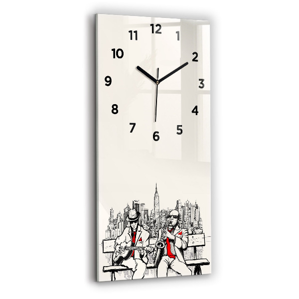 Modern vertical wall clock Jazz in New York