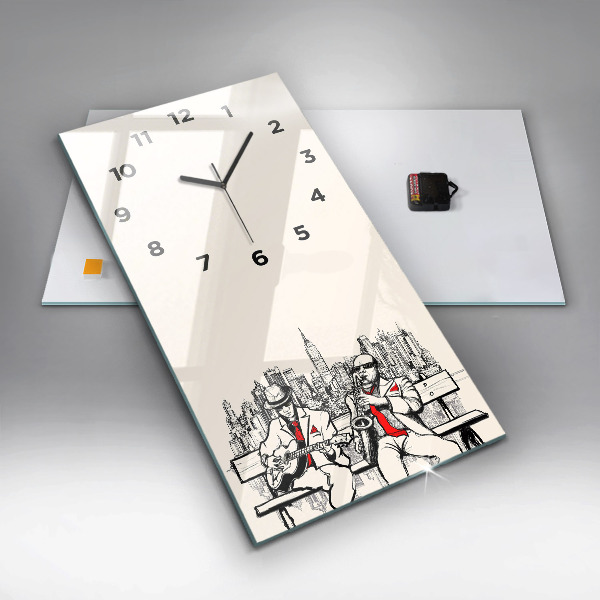 Modern vertical wall clock Jazz in New York