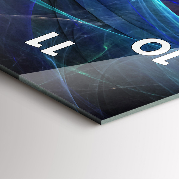 Modern vertical wall clock Colorful Fractal