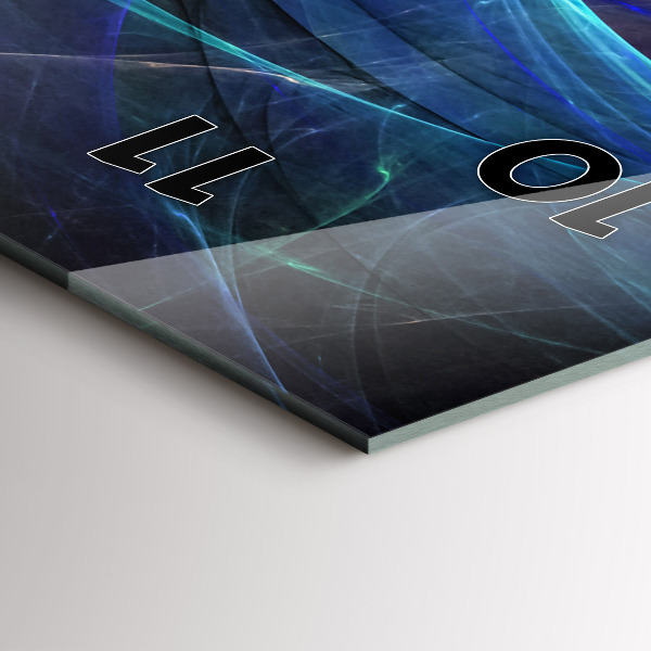 Modern vertical wall clock Colorful Fractal