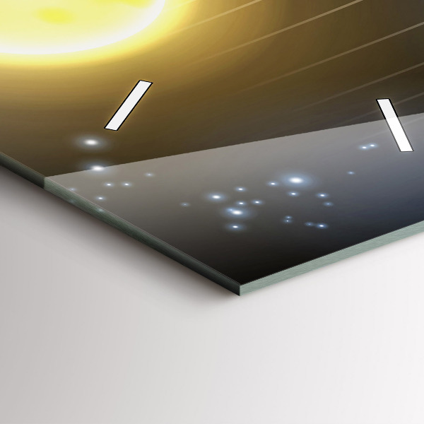 Modern vertical wall clock Solar system