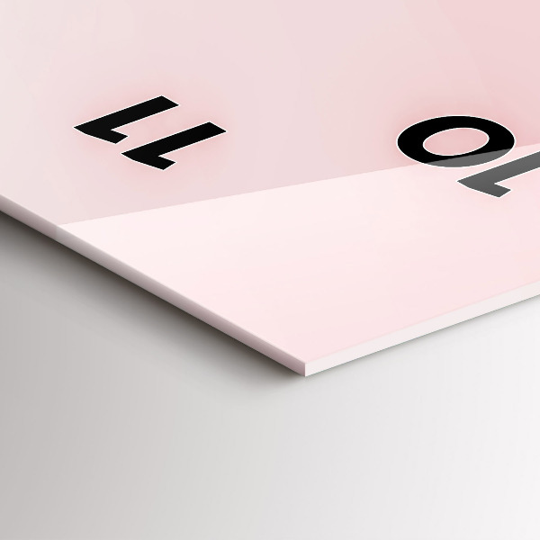 Modern vertical wall clock The inscription Love yourself