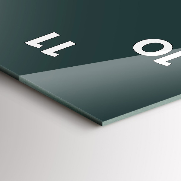 Modern vertical wall clock Line art of the city of Brno