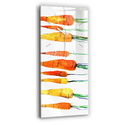 Modern vertical wall clock Carrot illustration