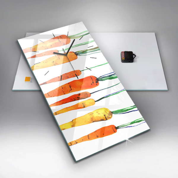 Modern vertical wall clock Carrot illustration