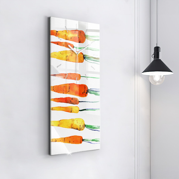Modern vertical wall clock Carrot illustration