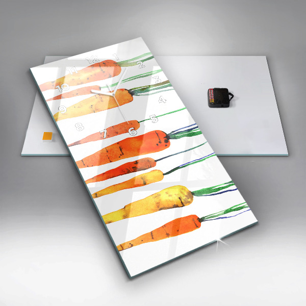 Modern vertical wall clock Carrot illustration