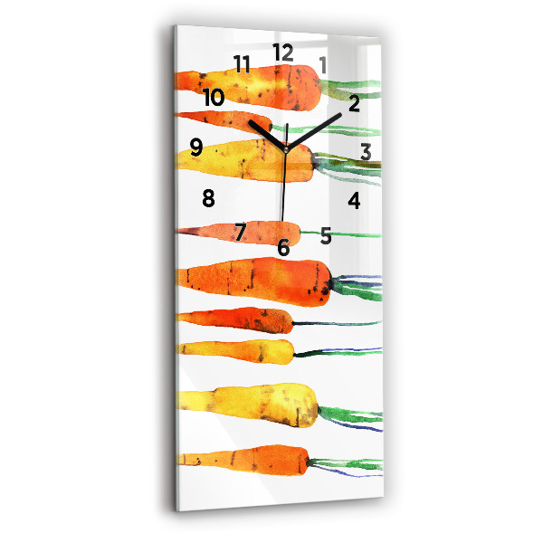 Modern vertical wall clock Carrot illustration