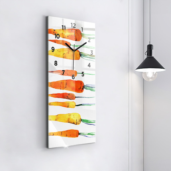 Modern vertical wall clock Carrot illustration