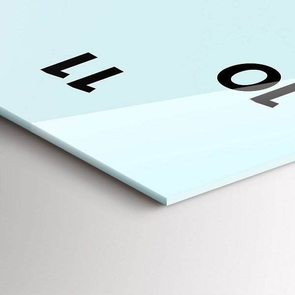 Modern vertical wall clock Funny cat with glasses