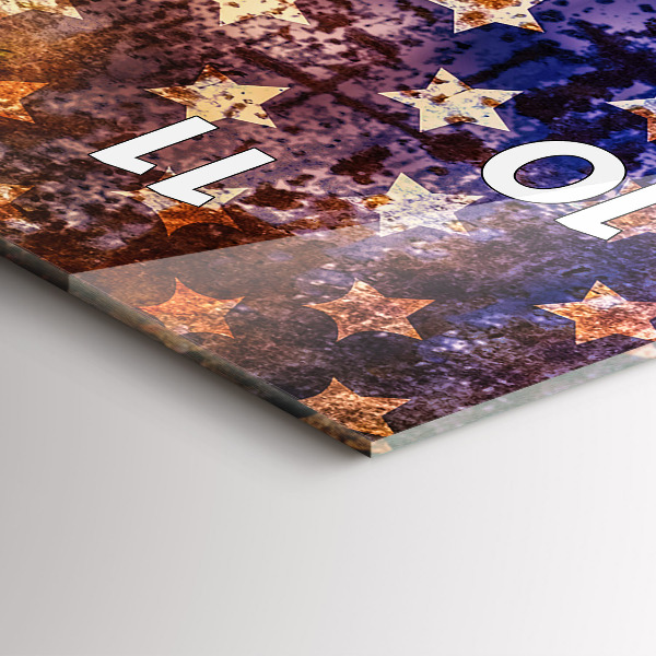 Modern vertical wall clock Vintage USA Flag