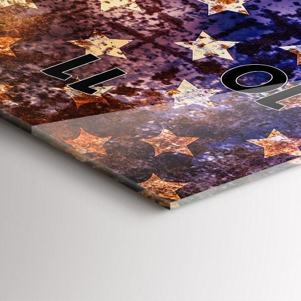 Modern vertical wall clock Vintage USA Flag