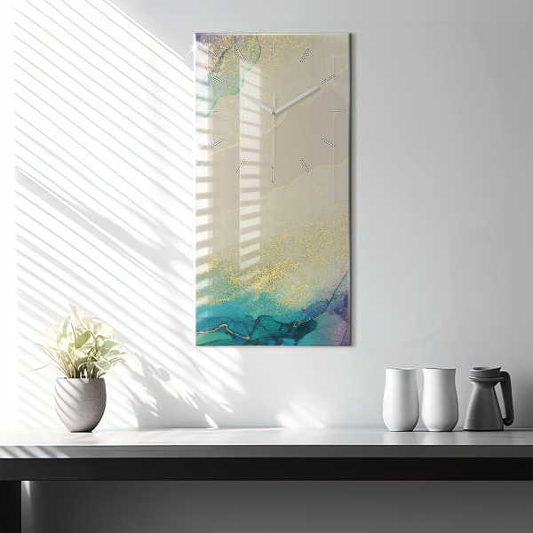 Modern vertical wall clock Abstraction of colors