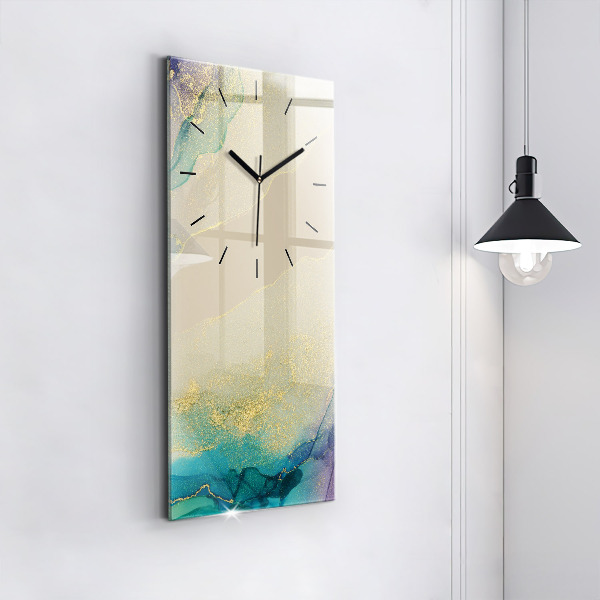 Modern vertical wall clock Abstraction of colors