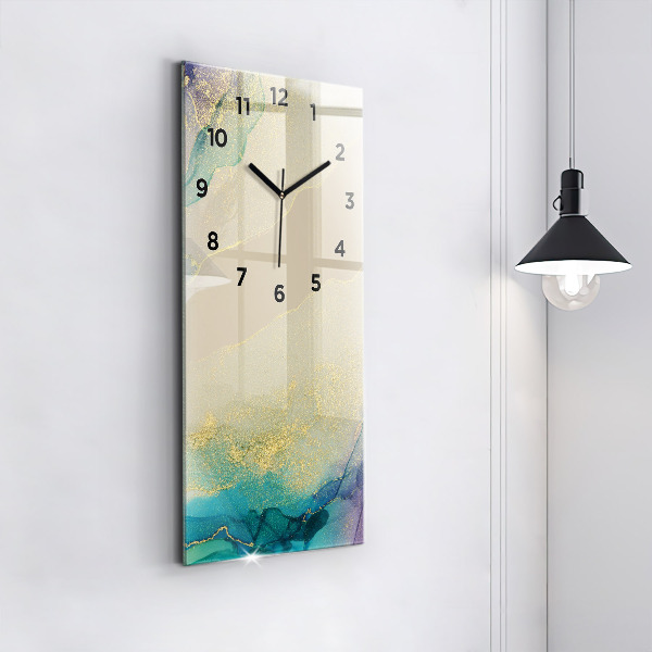 Modern vertical wall clock Abstraction of colors