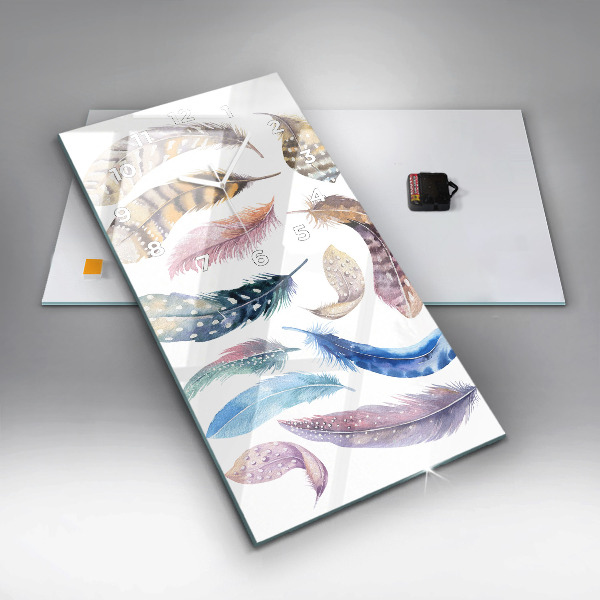 Modern vertical wall clock Retro art illustration