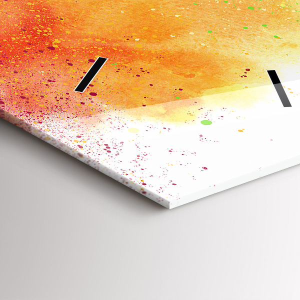 Modern vertical wall clock Abstract rainbow