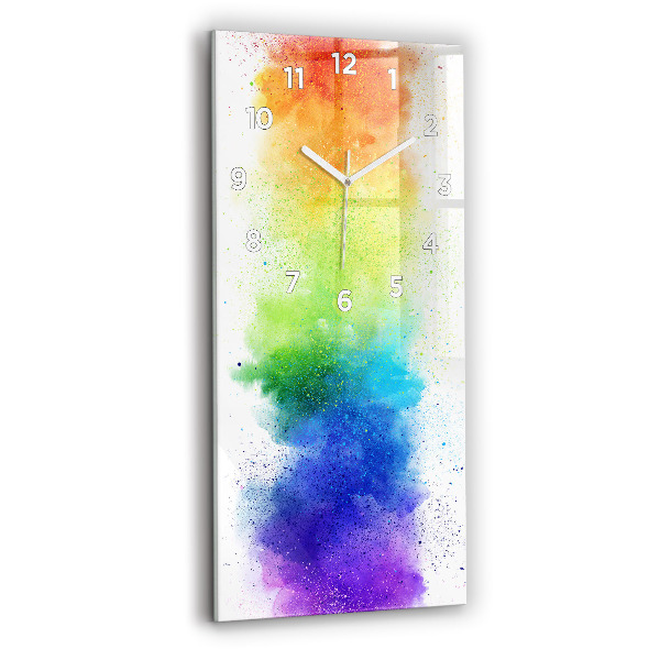 Modern vertical wall clock Abstract rainbow