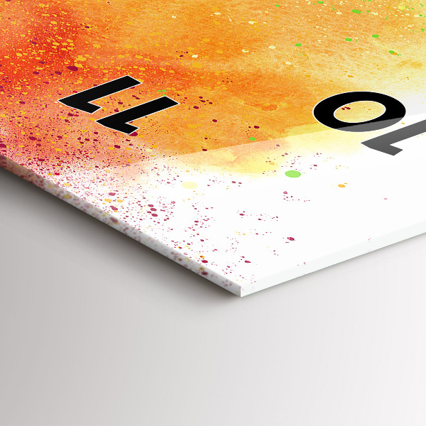 Modern vertical wall clock Abstract rainbow