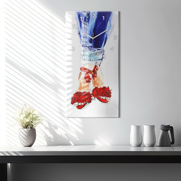 Modern vertical wall clock Women's High Heels