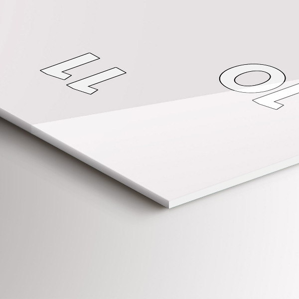 Modern vertical wall clock Rhinoceros line art