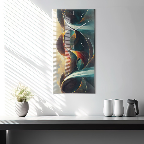 Modern vertical wall clock Flowing Waterfall