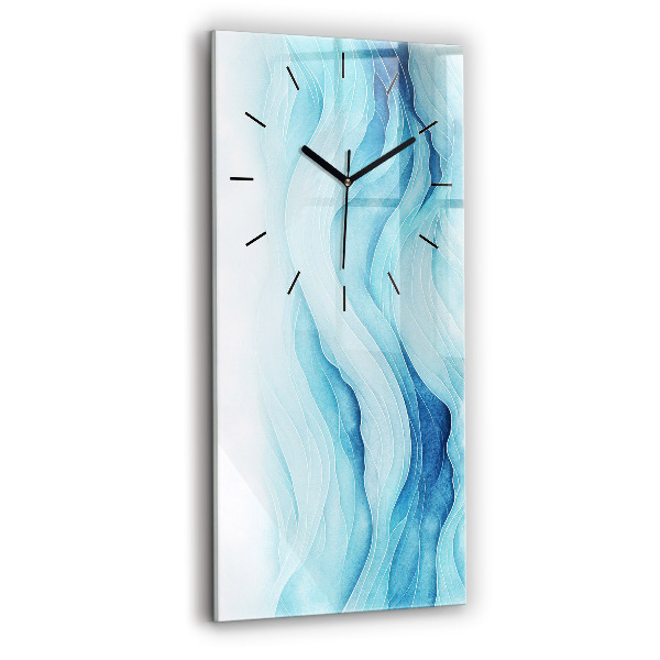 Modern vertical wall clock Blue clouds