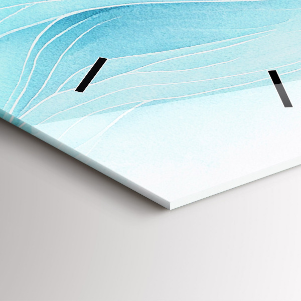 Modern vertical wall clock Blue clouds