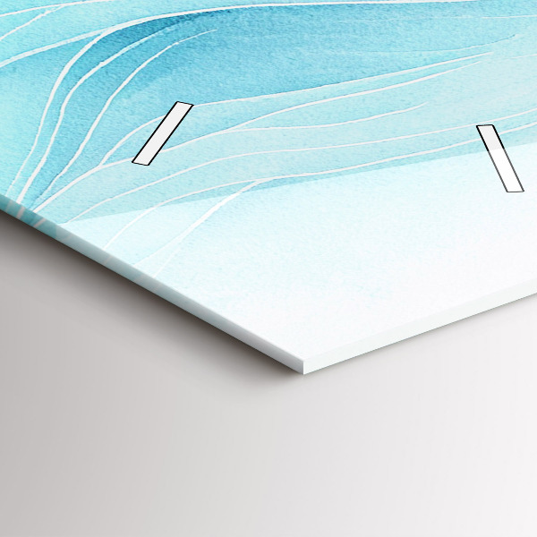 Modern vertical wall clock Blue clouds