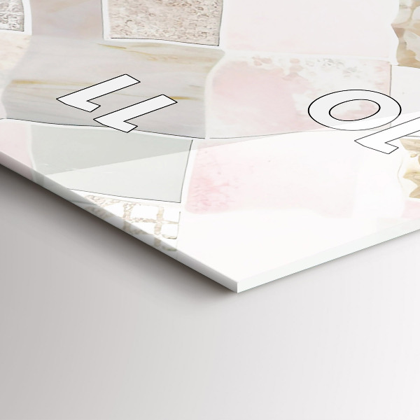 Modern vertical wall clock Colored tiles