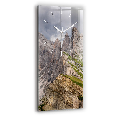 Modern vertical wall clock Rocky Mountains