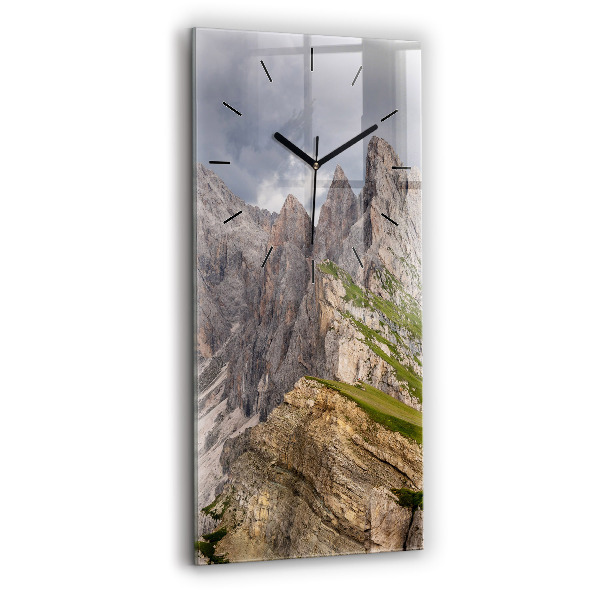 Modern vertical wall clock Rocky Mountains