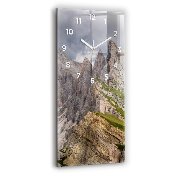 Modern vertical wall clock Rocky Mountains