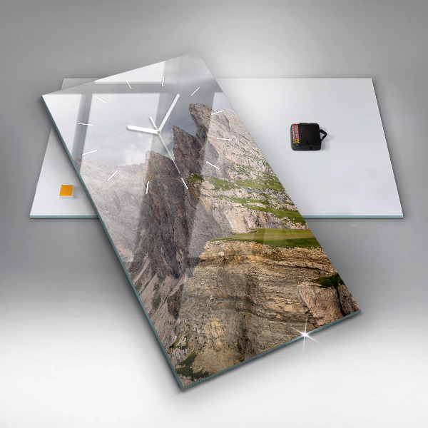 Modern vertical wall clock Rocky Mountains