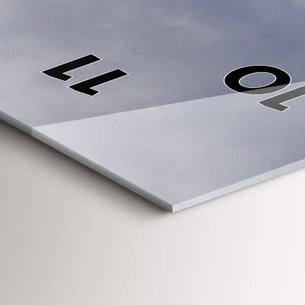 Modern vertical wall clock Rocky Mountains