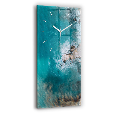 Modern vertical wall clock Fjords in Costa Blanca