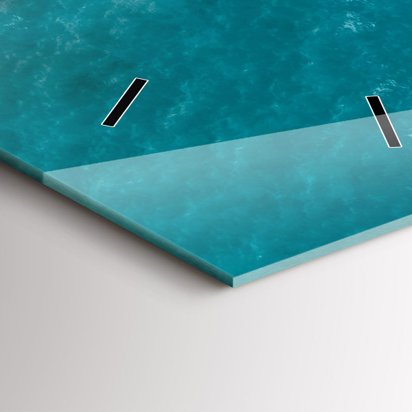 Modern vertical wall clock Fjords in Costa Blanca