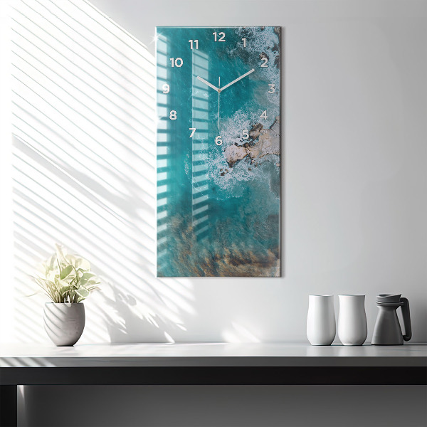 Modern vertical wall clock Fjords in Costa Blanca