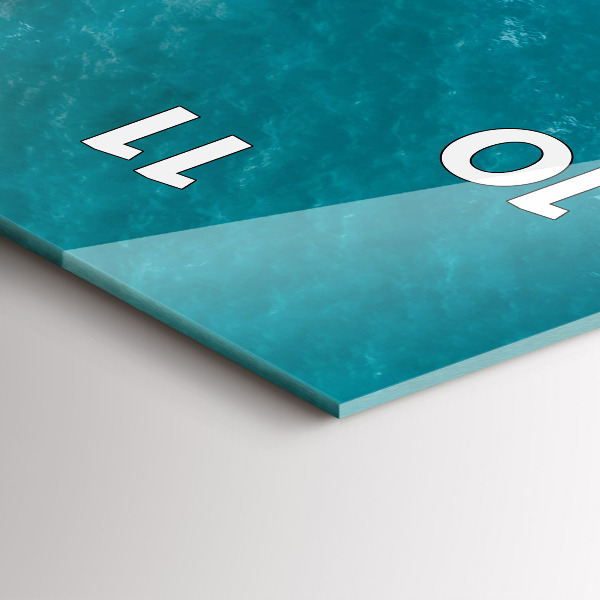 Modern vertical wall clock Fjords in Costa Blanca