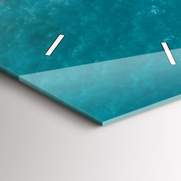 Modern vertical wall clock Fjords in Costa Blanca