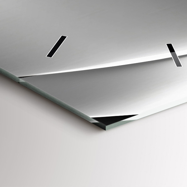 Modern vertical wall clock Silver abstraction