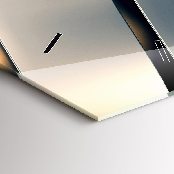 Modern vertical wall clock Silver pattern